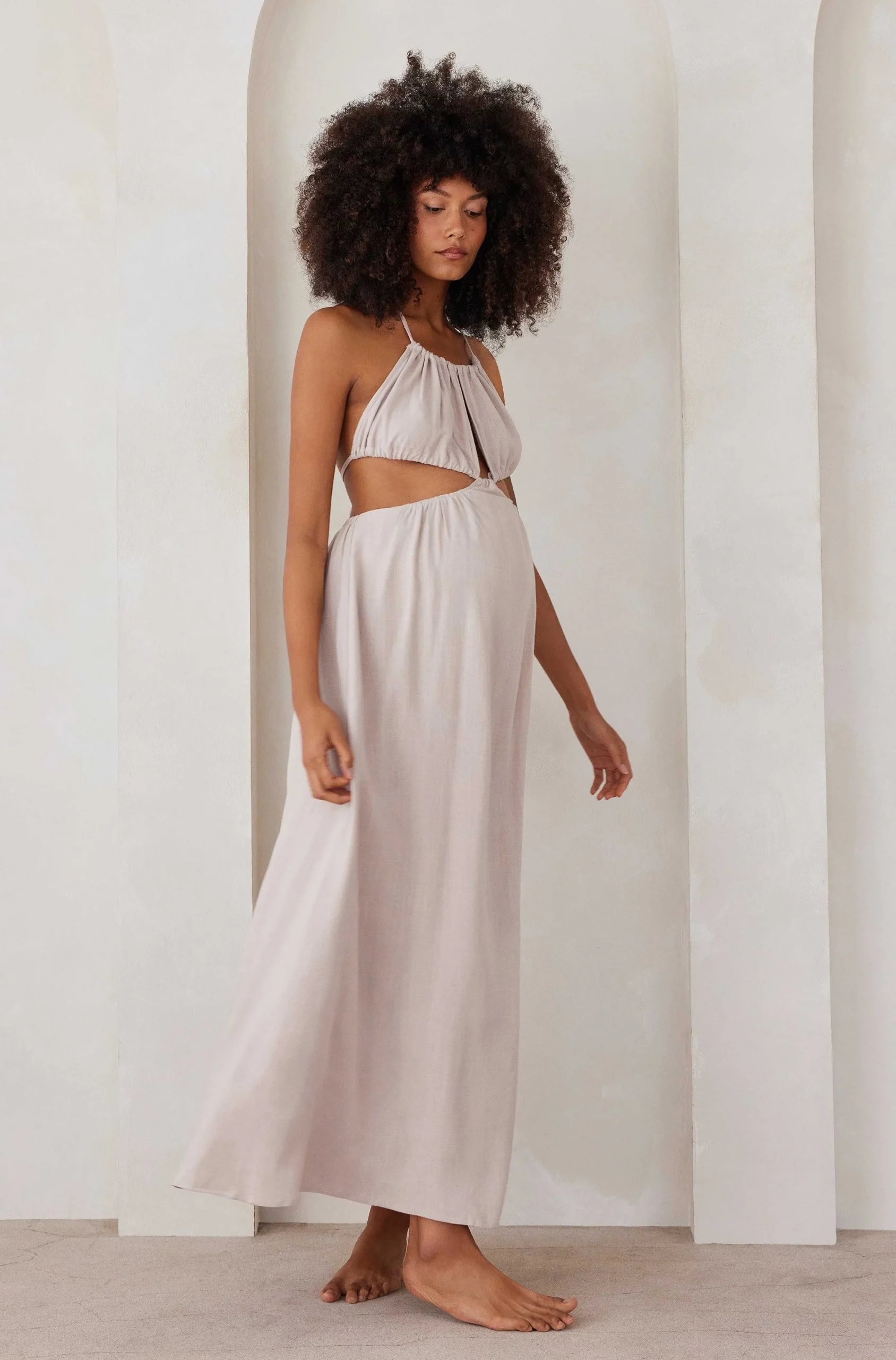 BUMPSUIT Cut Out Linen Dress| Dresses