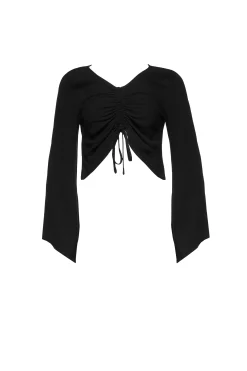 BUMPSUIT Drawstring Linen Top| Tops & Bodysuits