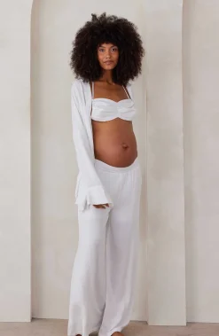 BUMPSUIT Ruched Linen Crop Top| Tops & Bodysuits
