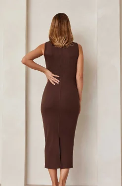 BUMPSUIT Sculpting Rib Boat Neck Midi Dress| Dresses