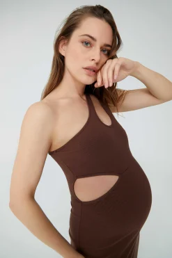 BUMPSUIT Sculpting Rib Cut Out Maxi Dress| Dresses