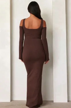 BUMPSUIT Sculpting Rib Long Sleeve Cut-Out Maxi Dress| Dresses