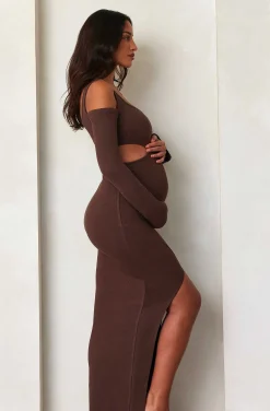 BUMPSUIT Sculpting Rib Long Sleeve Cut-Out Maxi Dress| Dresses