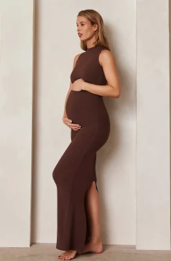 BUMPSUIT Sculpting Rib Mock Neck Maxi Dress| Dresses