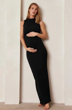 BUMPSUIT Sculpting Rib Mock Neck Maxi Dress| Dresses