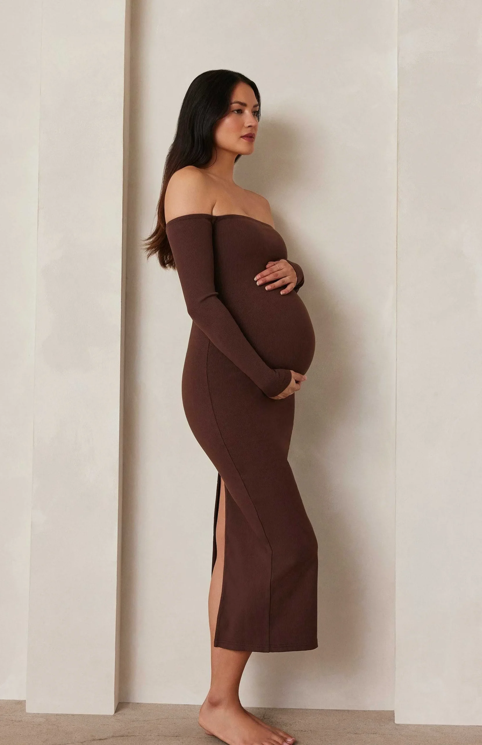 BUMPSUIT Sculpting Rib Off The Shoulder Dress| Dresses