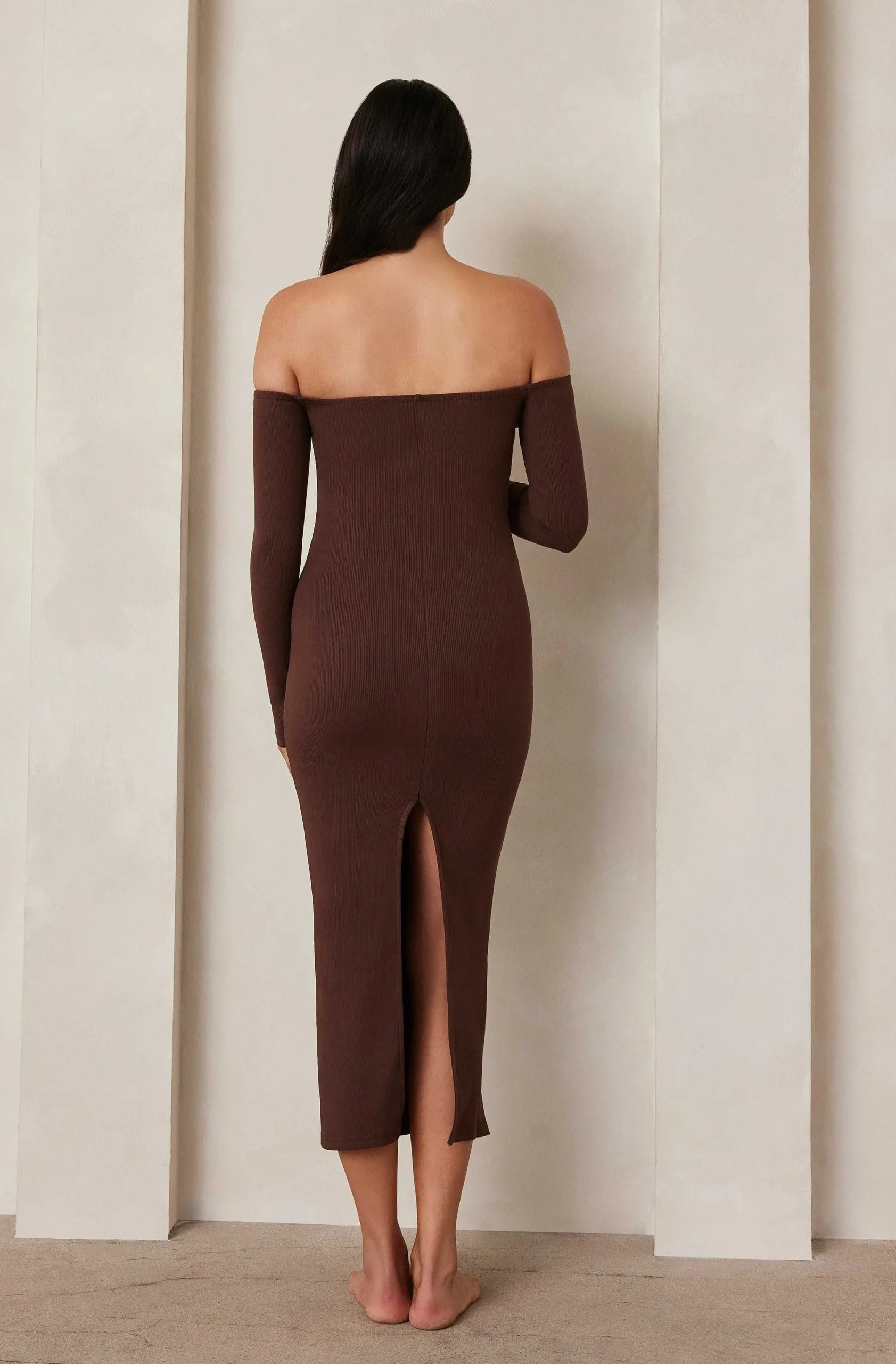 BUMPSUIT Sculpting Rib Off The Shoulder Dress| Dresses