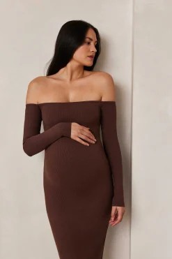 BUMPSUIT Sculpting Rib Off The Shoulder Dress| Dresses