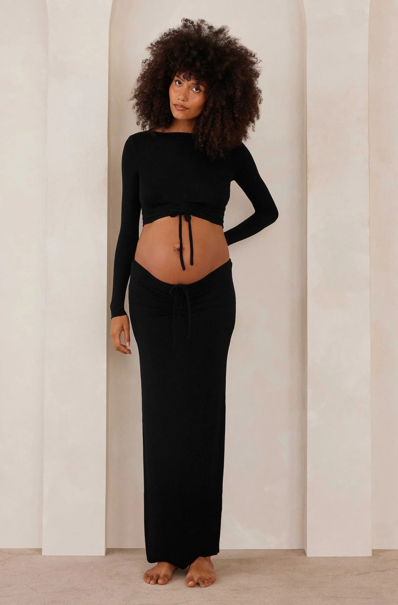 BUMPSUIT Soft Rib Maxi Skirt| Bottoms