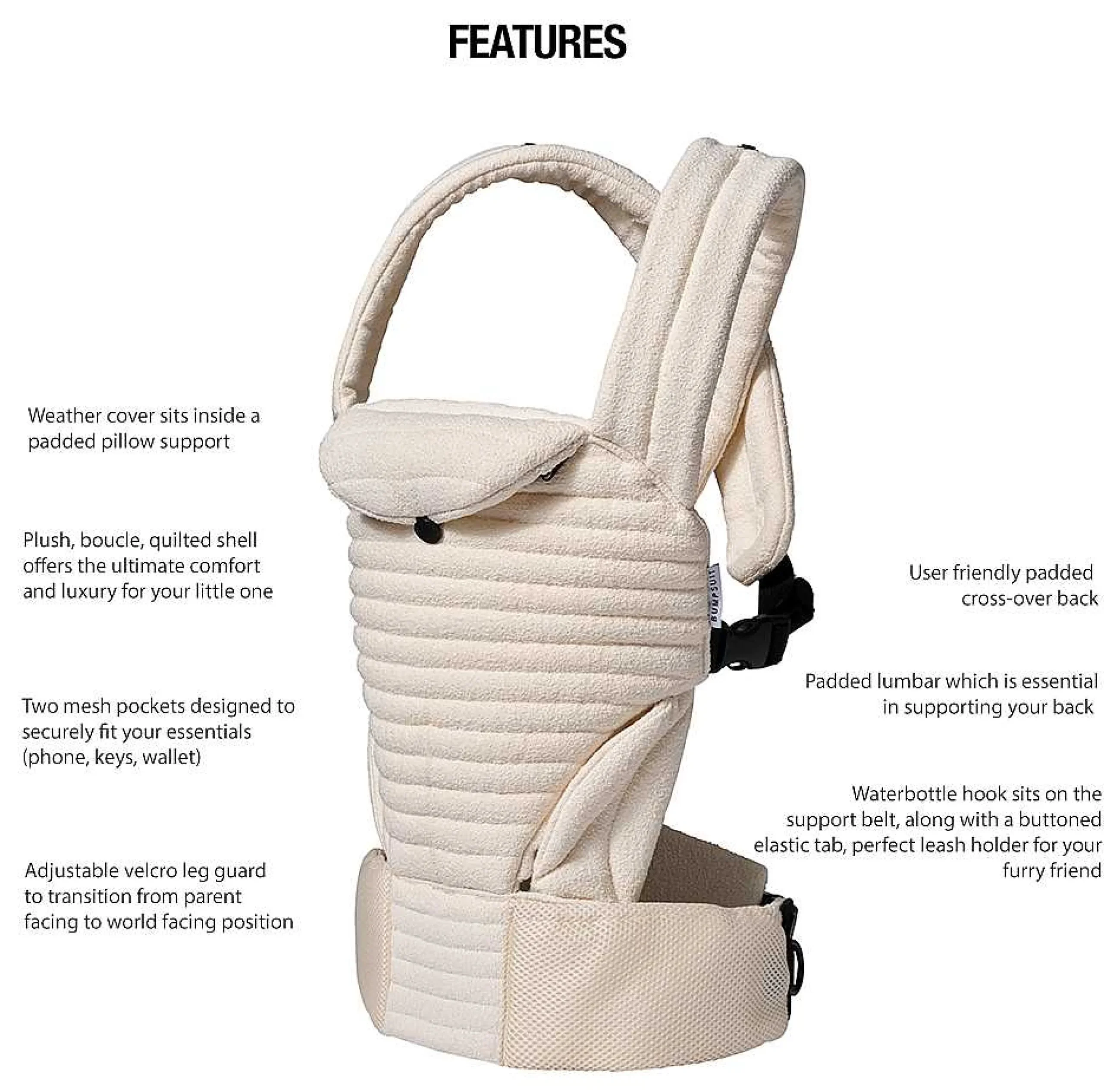 BUMPSUIT The Armadillo Baby Carrier - Cloud| The Armadillo