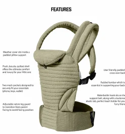 BUMPSUIT The Armadillo Baby Carrier - Matcha| The Armadillo