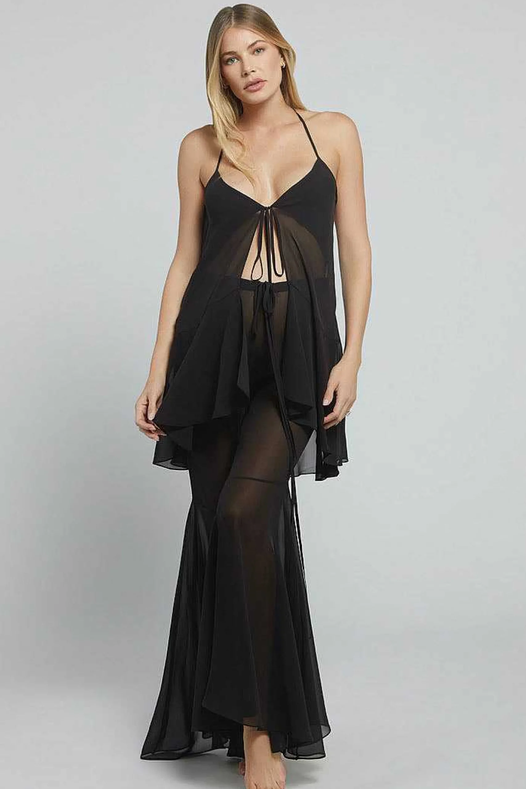 BUMPSUIT The Chiffon Flare Pant| Swimwear