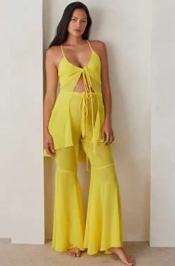 BUMPSUIT The Chiffon Flare Pant| Swimwear