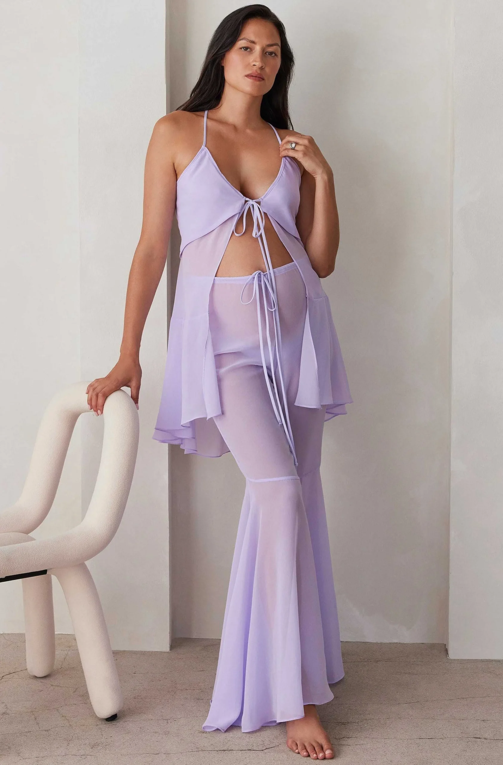 BUMPSUIT The Chiffon Flare Pant| Swimwear