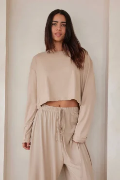 BUMPSUIT The Cloud Long Sleeve Crop Tee| Tops & Bodysuits