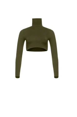 BUMPSUIT The Turtle Long Sleeve Crop Tee| Tops & Bodysuits